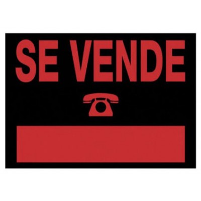 CARTEL "SE VENDE" 350X250 MM PVC NEGRO ARCHIVO 2000 6167 NE (Espera 4 dias) en Huesoi